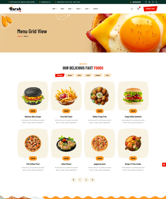 Barab-html - Restaurant & Fast Food HTML Template