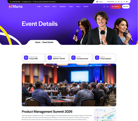 Marta - Conference & Event Template